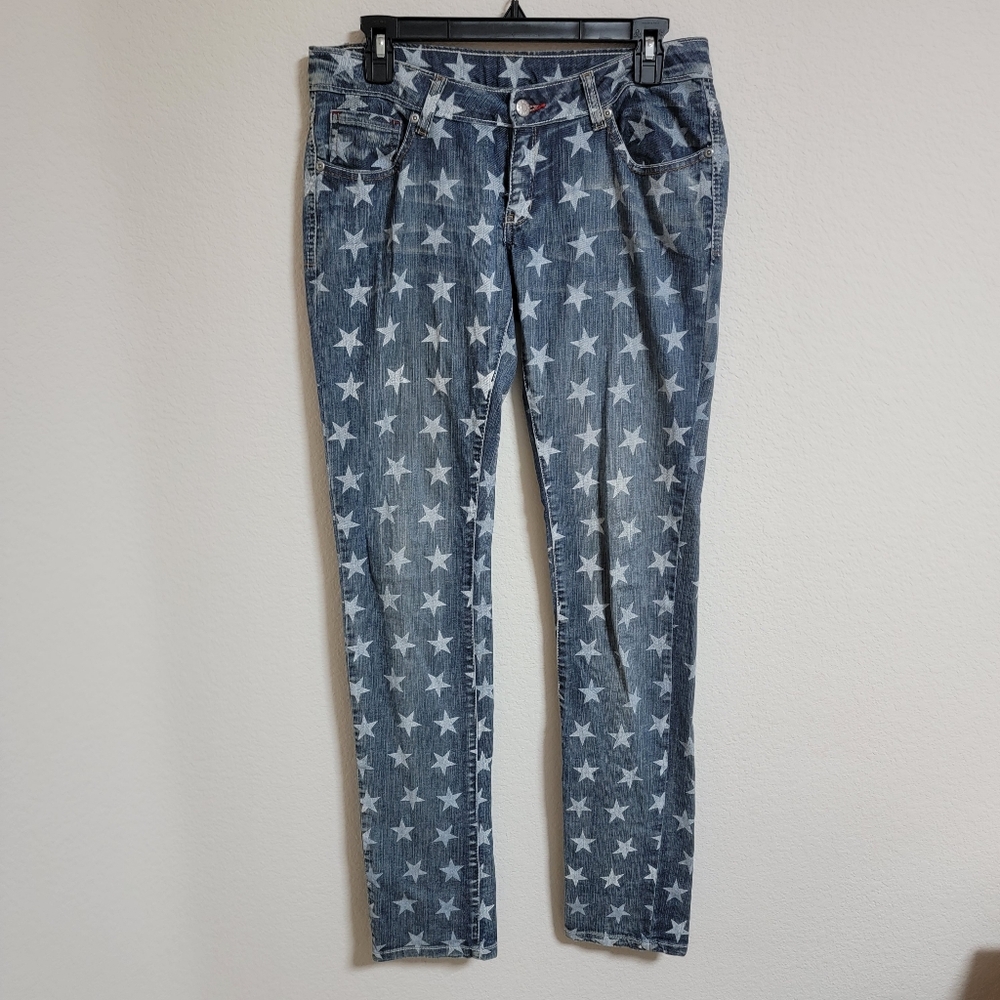 Decoded Star Patterned Blue Jeans - image 1